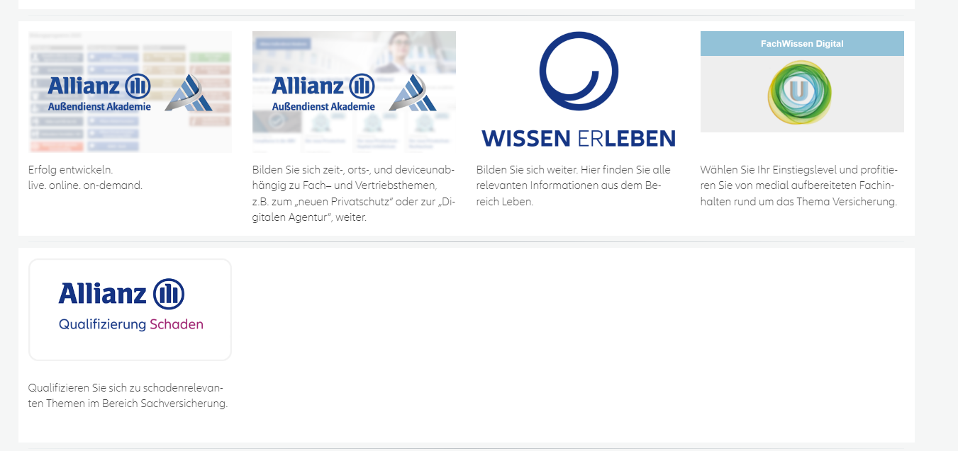 Image for Allianz Akademien Lernwelt | Blended e-Learning Plattform